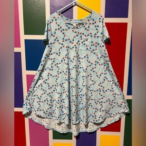 LuLaRoe Scarlett Fourth of July Rocket Pop Dress Size 6